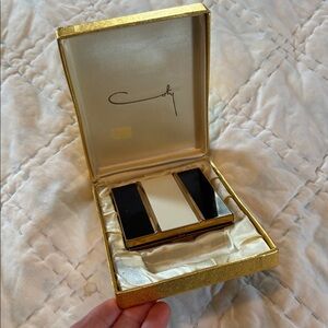 Vintage Coty compact powder make up * black & white *